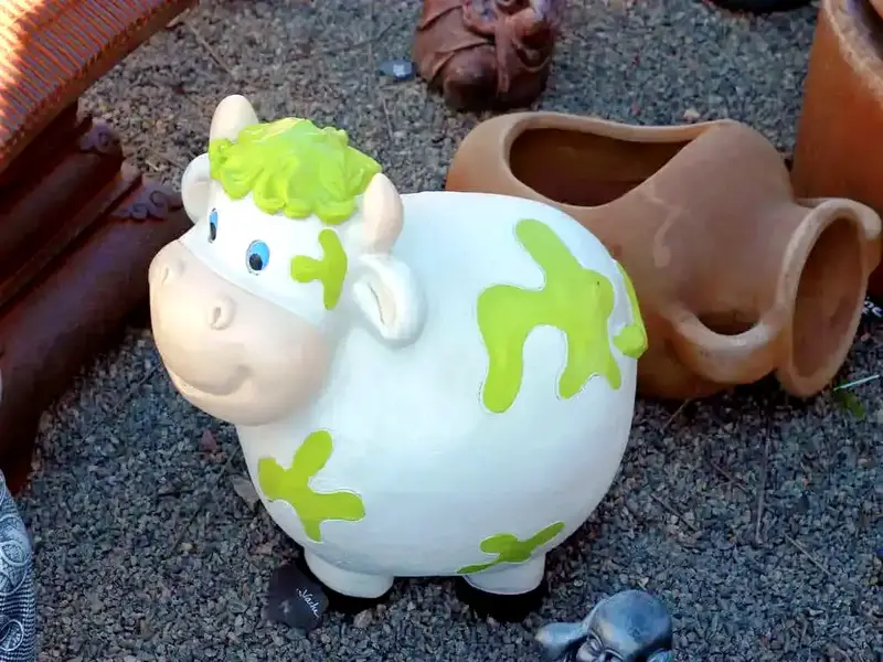 Vache décoratif verte